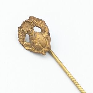 Antique art nouveau scarab beetle stick pin / hat pin / lapel pin